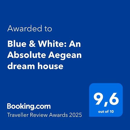Blue & White: An Absolute Aegean Dream House Villa Galini  Buitenkant foto